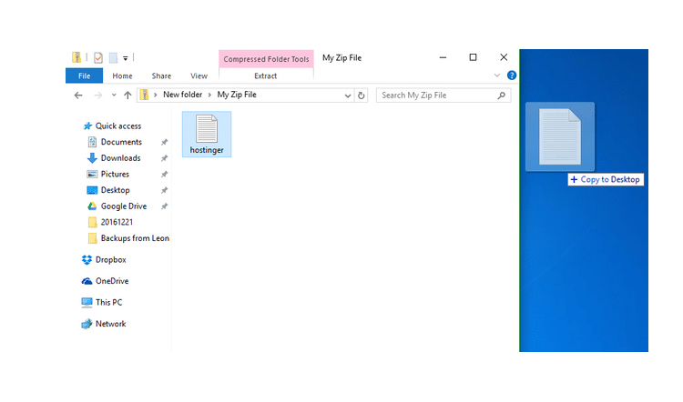 Cách giải nén file Windows Explorer