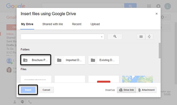 Gửi tập tin bằng google drive