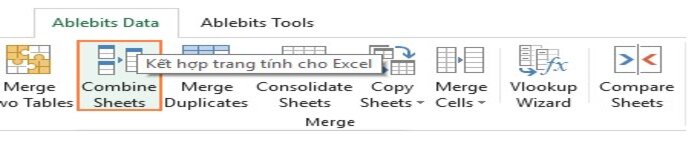 Hợp nhất các trang tính Excel với một thứ tự các cột khác nhau